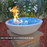Load image into Gallery viewer, 39&quot; Classic Concrete Pool Fire Bowl w/ Scupper
