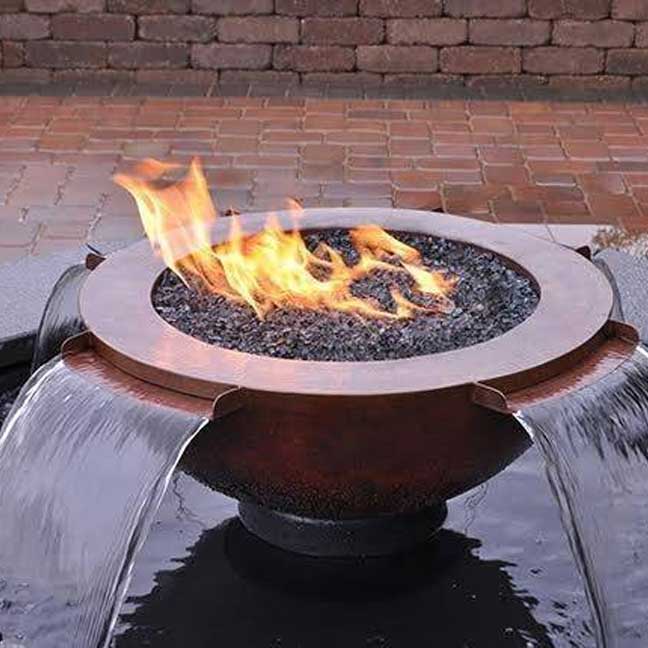 H2Onfire Fire On Water - 360 - w/ 4 Scuppers - Outdoor Fire and Patio