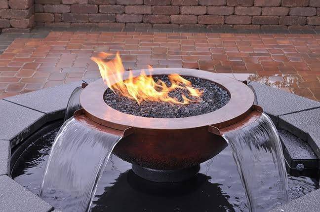 H2Onfire Fire On Water - 360 - w/ 4 Scuppers - Outdoor Fire and Patio