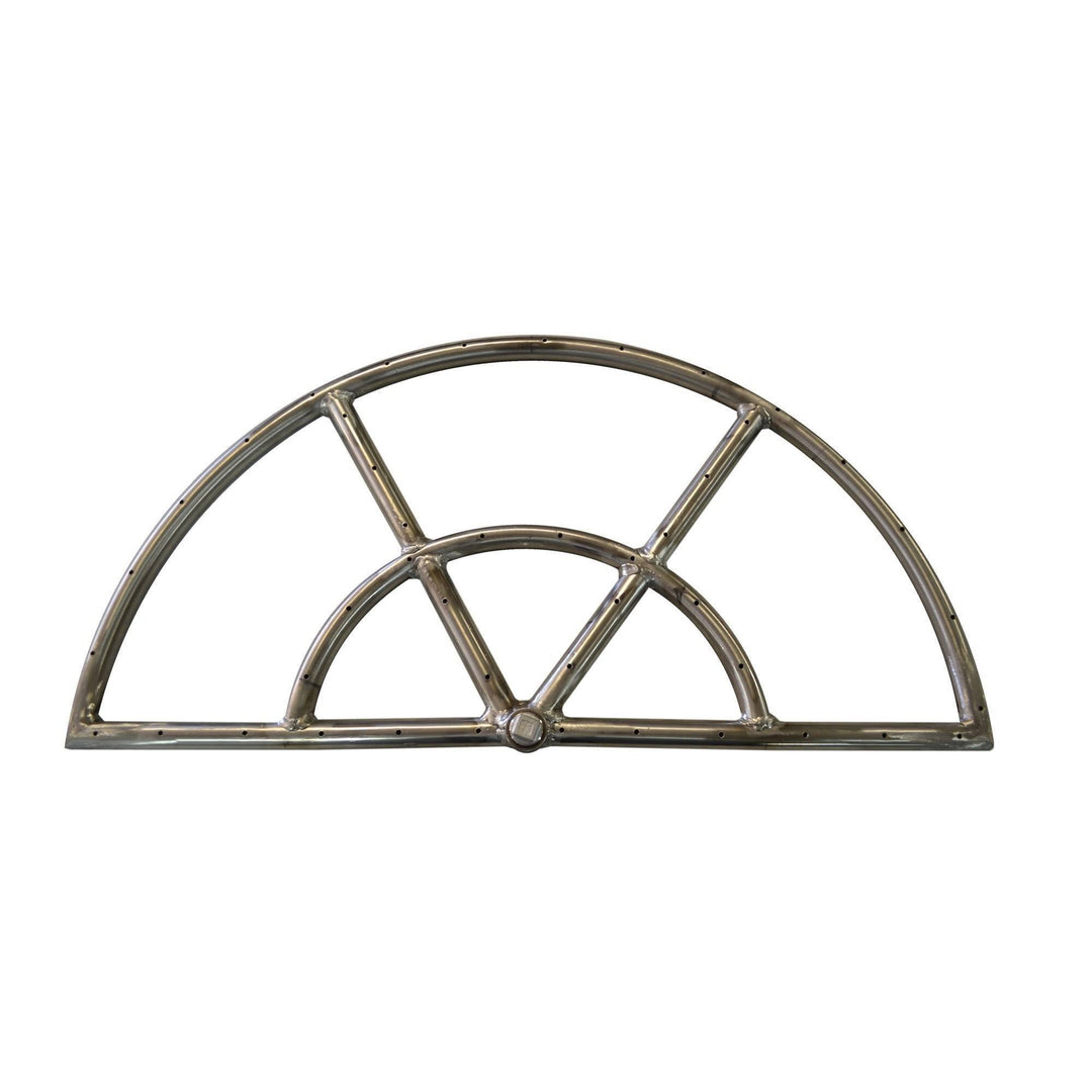Half Moon Fire Pit Burner - Outdoor Fire and Patio