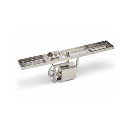 HPC 47" x 25" Phoenix Copper Fire Bowl with Linear Burner - Outdoor Fire and Patio