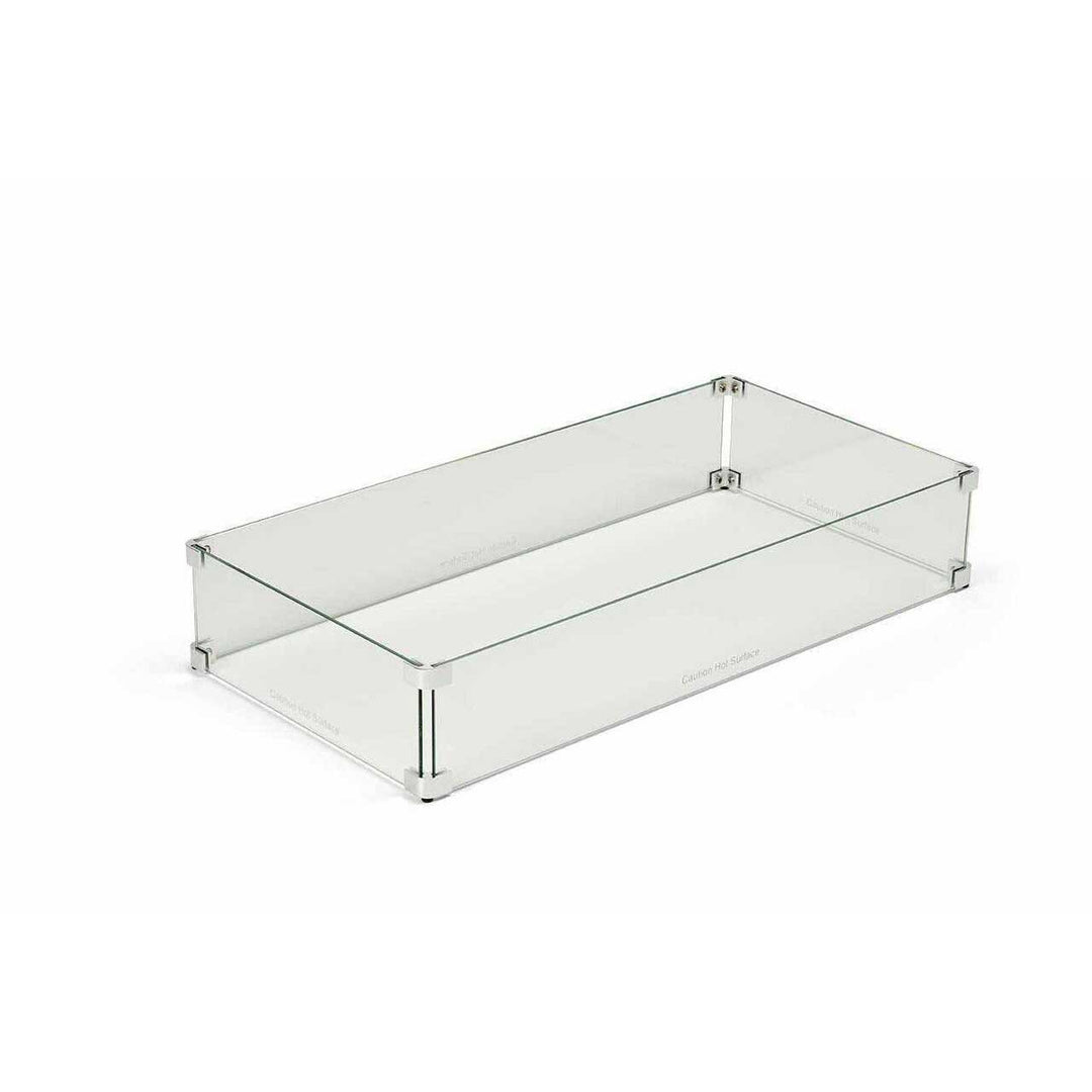 HPC Linear Fire Pit Glass Wind Guards - Outdoor Fire and Patio