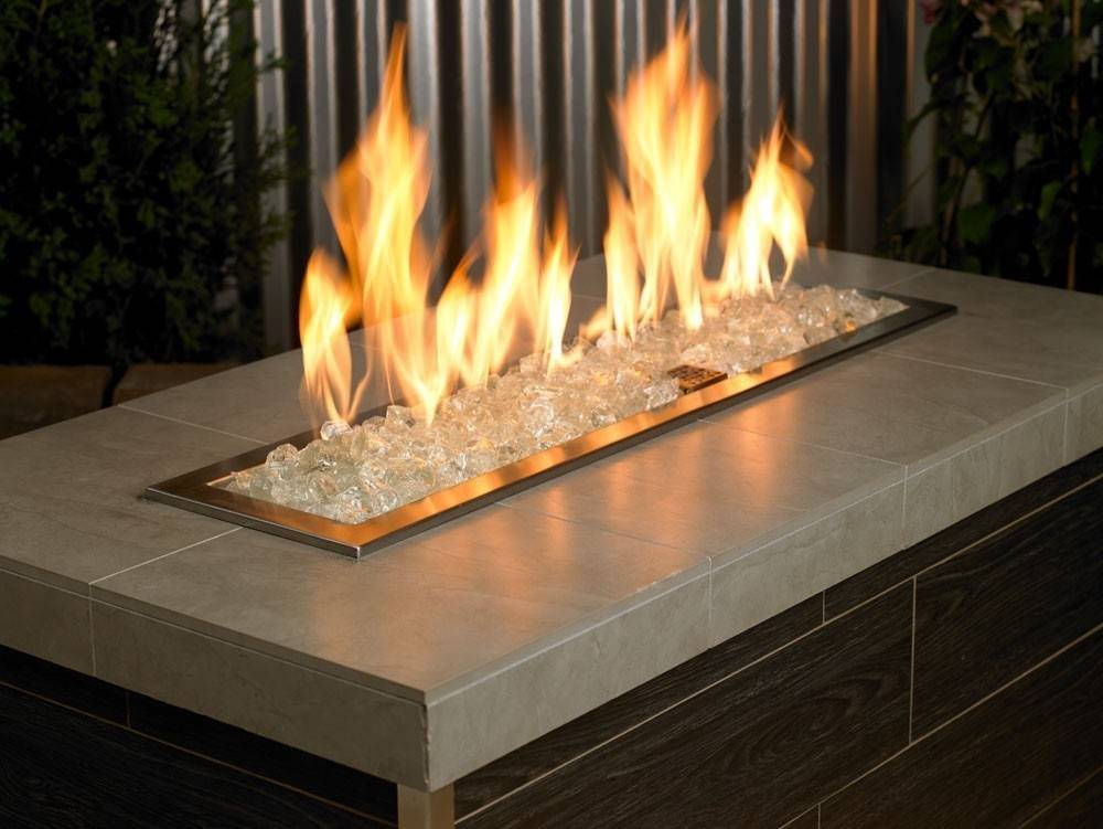 Clear Ice Fire Pit Glass