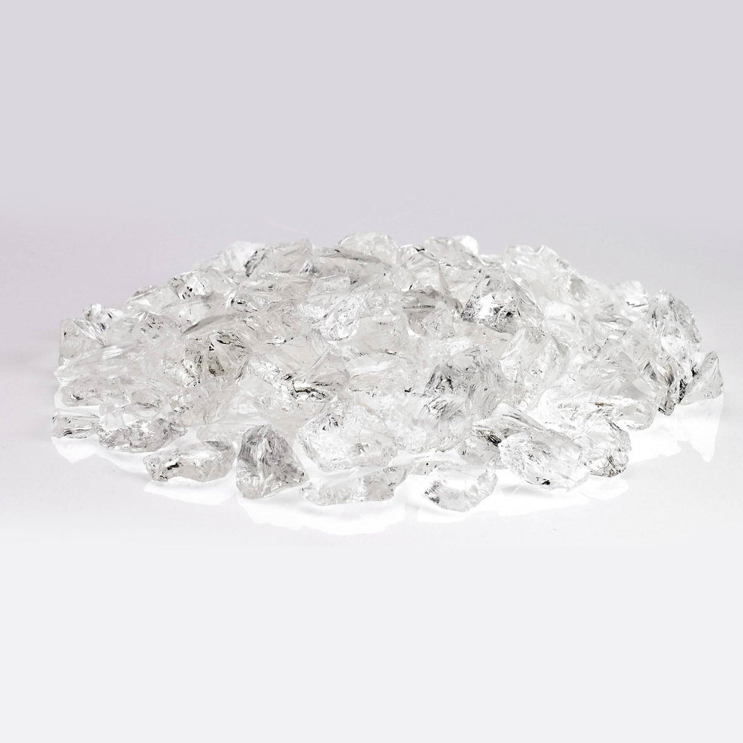 Clear Ice Fire Pit Glass