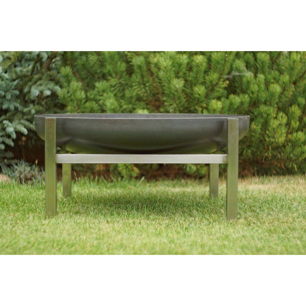 Large Wood Fire Pit Parnidis | Rusting Steel - Outdoor Fire and Patio