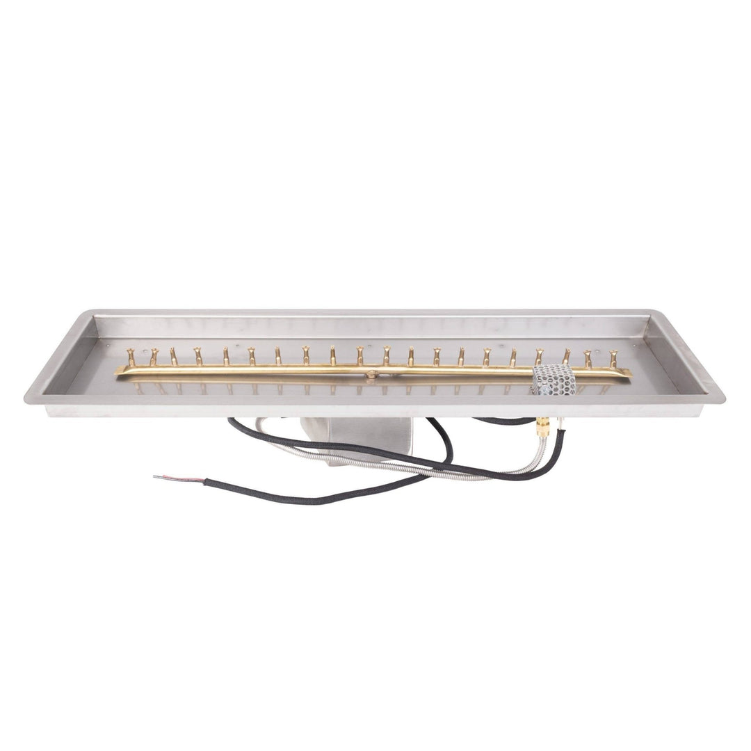Linear Drop In Pan w/ Linear Bullet Burner - (24" - 84") - Outdoor Fire and Patio