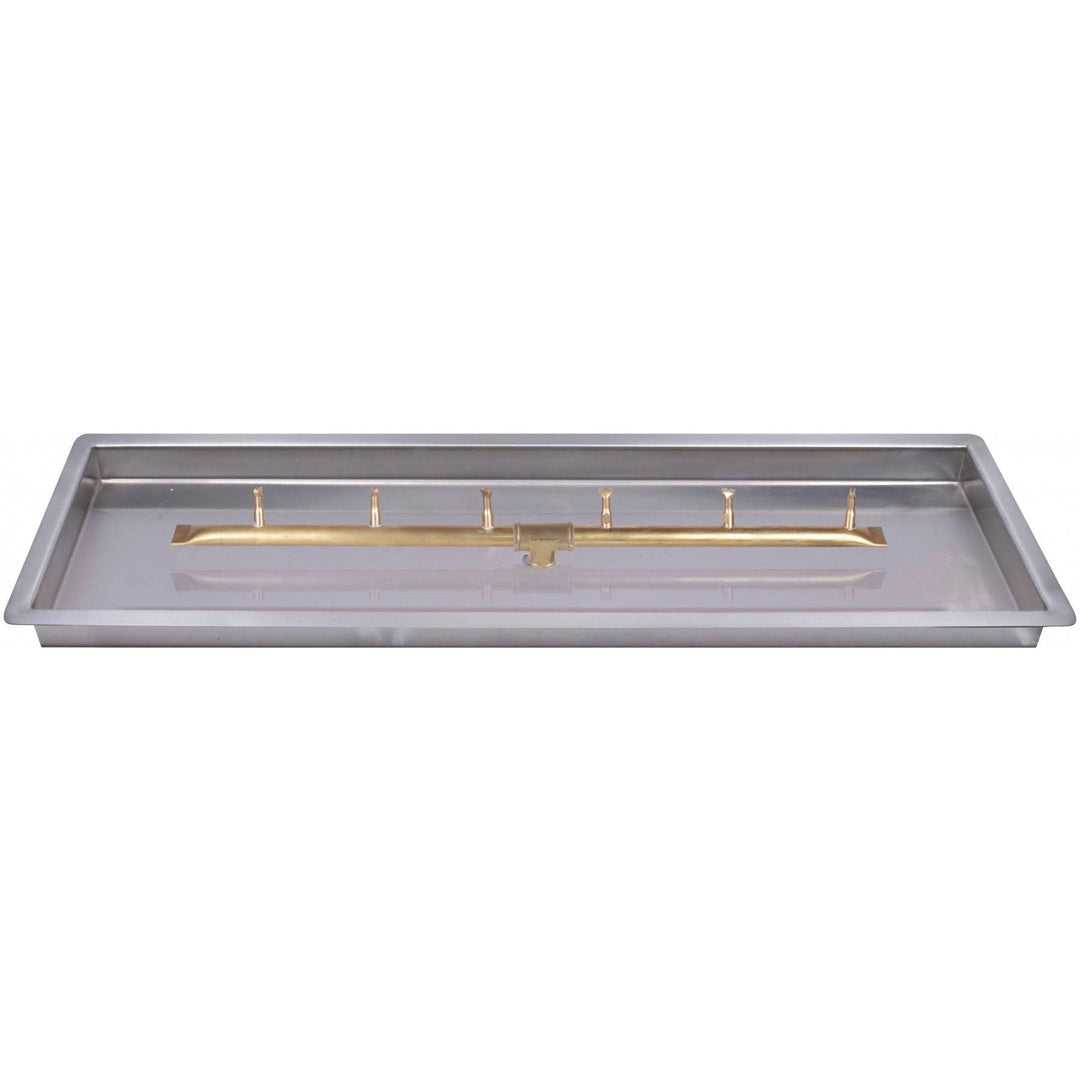 Linear Drop In Pan w/ Linear Bullet Burner - (24" - 84") - Outdoor Fire and Patio