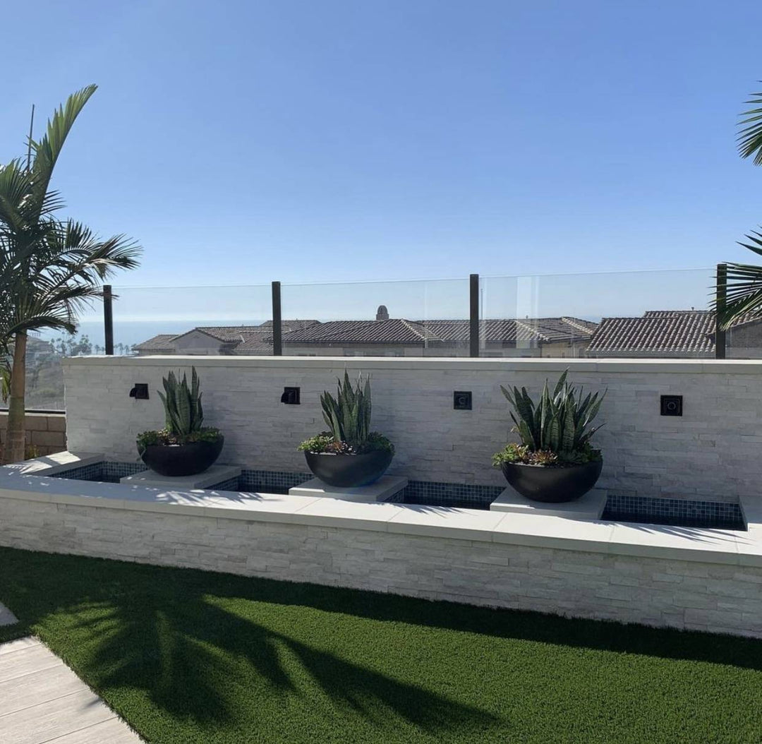 Luxe Low Planter Bowl Large | Outdoor Planters - Outdoor Fire and Patio