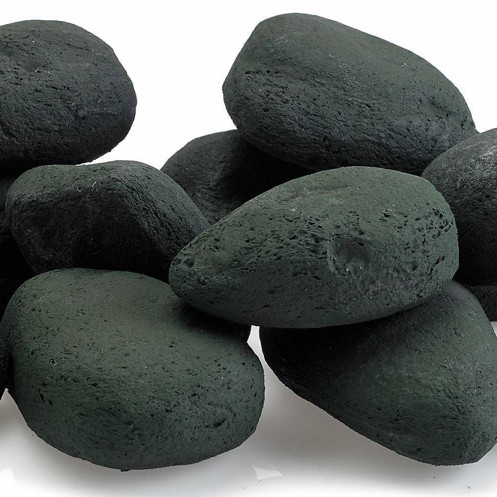 Matte Black Lite Stones Set - 15 Stone Set - Outdoor Fire and Patio