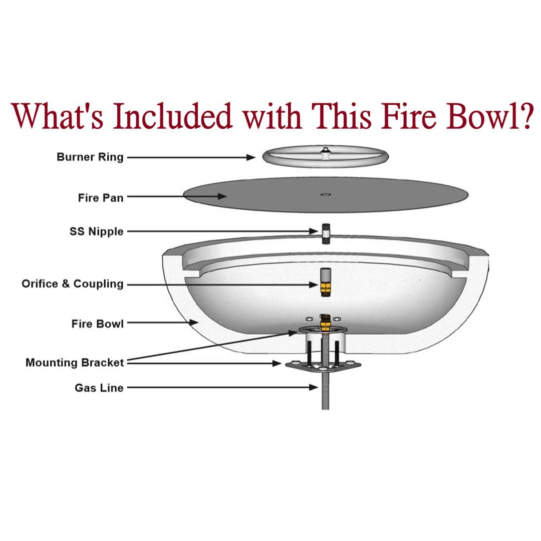 Maya Concrete Fire Bowl - Outdoor Fire and Patio