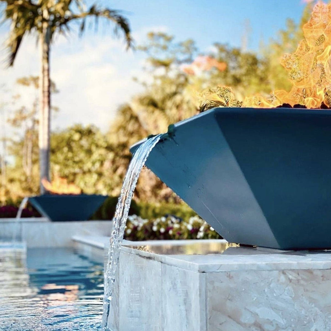Maya Pool Fire and Water Bowl - Outdoor Fire and Patio