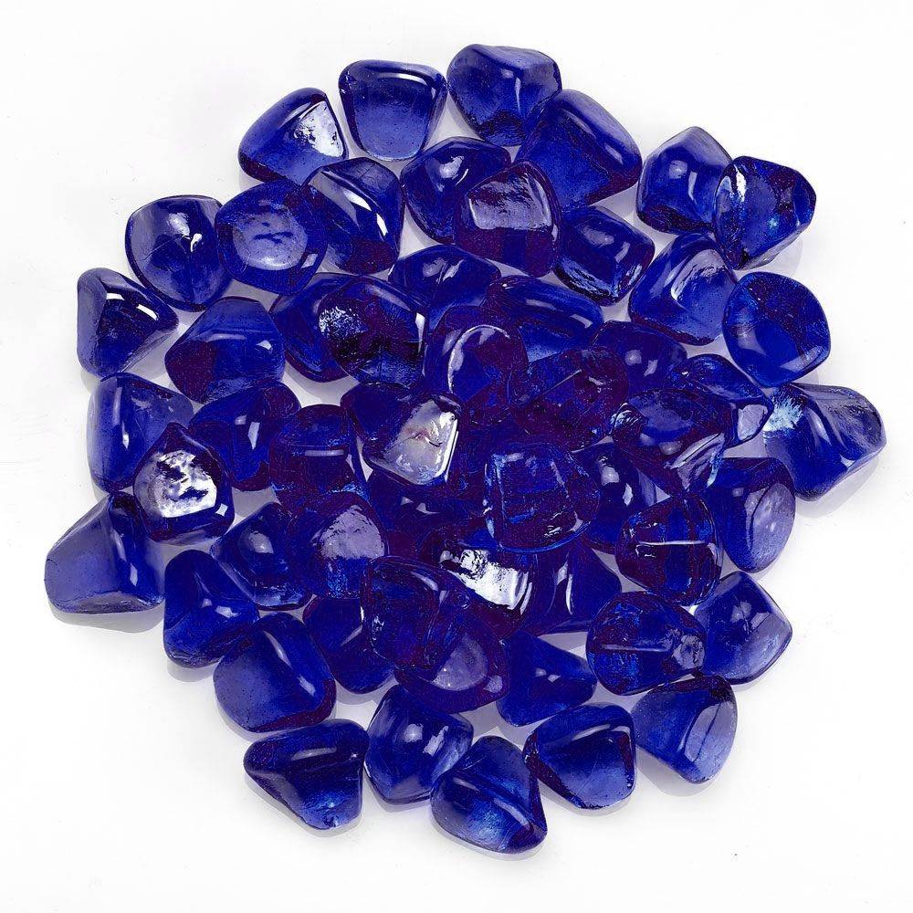 Midnight Blue Diamond Luster Zircon Fire Glass