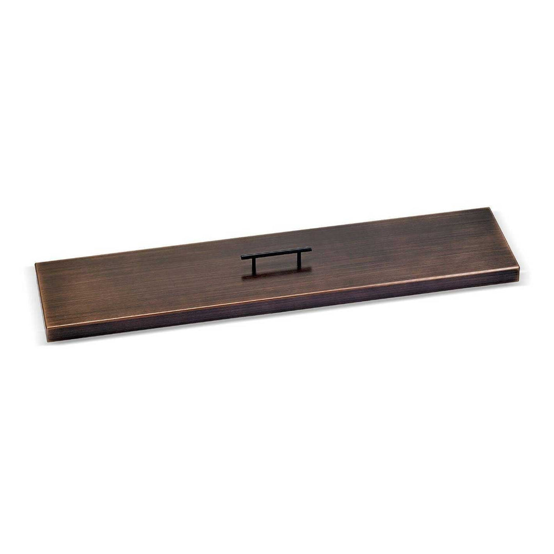 Oil Rubbed Bronze Stainless Steel Linear Fire Pit Covers - Outdoor Fire and Patio