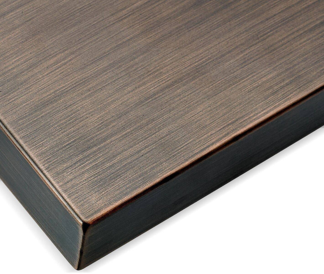 Oil Rubbed Bronze Stainless Steel Linear Fire Pit Covers - Outdoor Fire and Patio