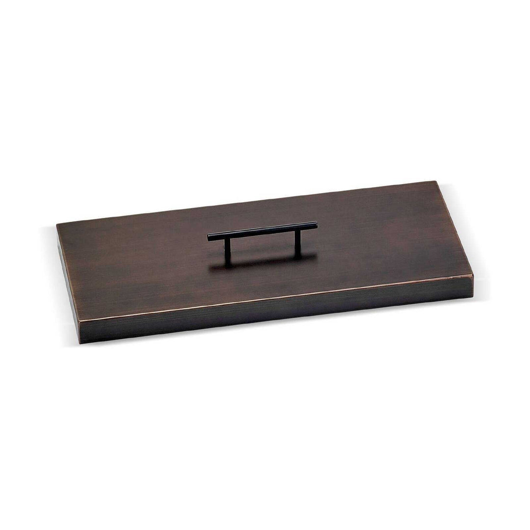 Oil Rubbed Bronze Stainless Steel Rectangular Fire Pit Covers - Outdoor Fire and Patio