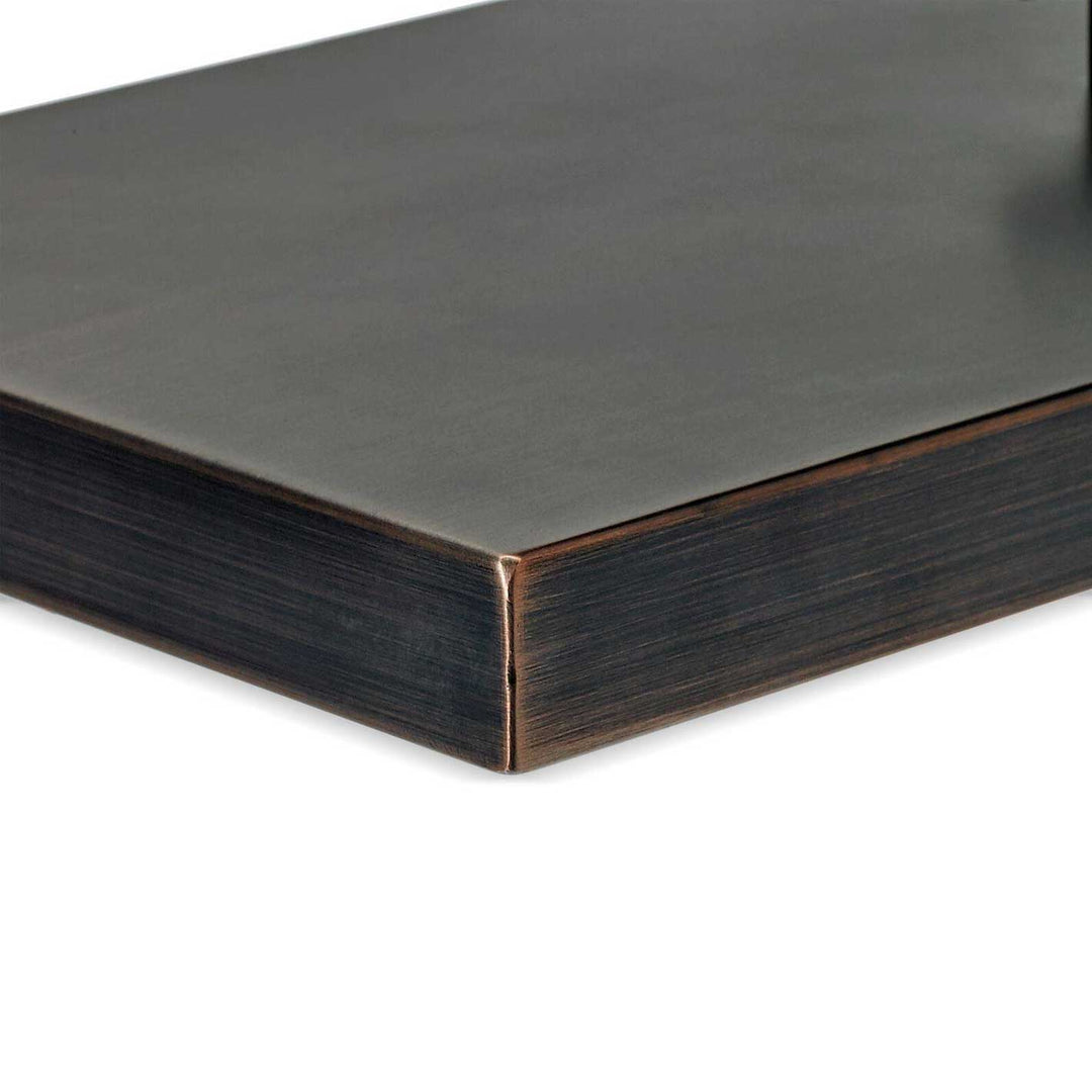 Oil Rubbed Bronze Stainless Steel Rectangular Fire Pit Covers - Outdoor Fire and Patio