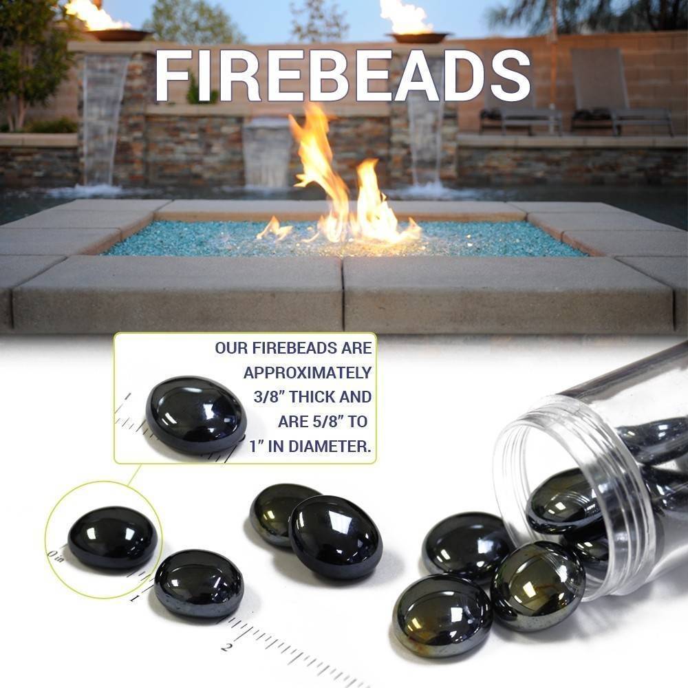 Onyx Black Fire Glass Beads - Outdoor Fire and Patio