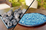 Load image into Gallery viewer, 1/2&quot; Pacific Blue Reflective Fire Glass