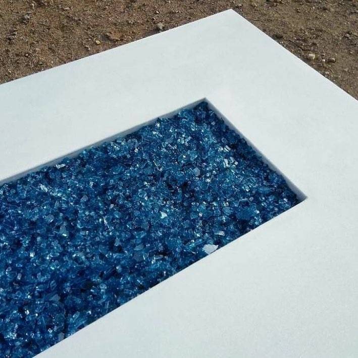 1/4" Pacific Blue Reflective Fire Glass