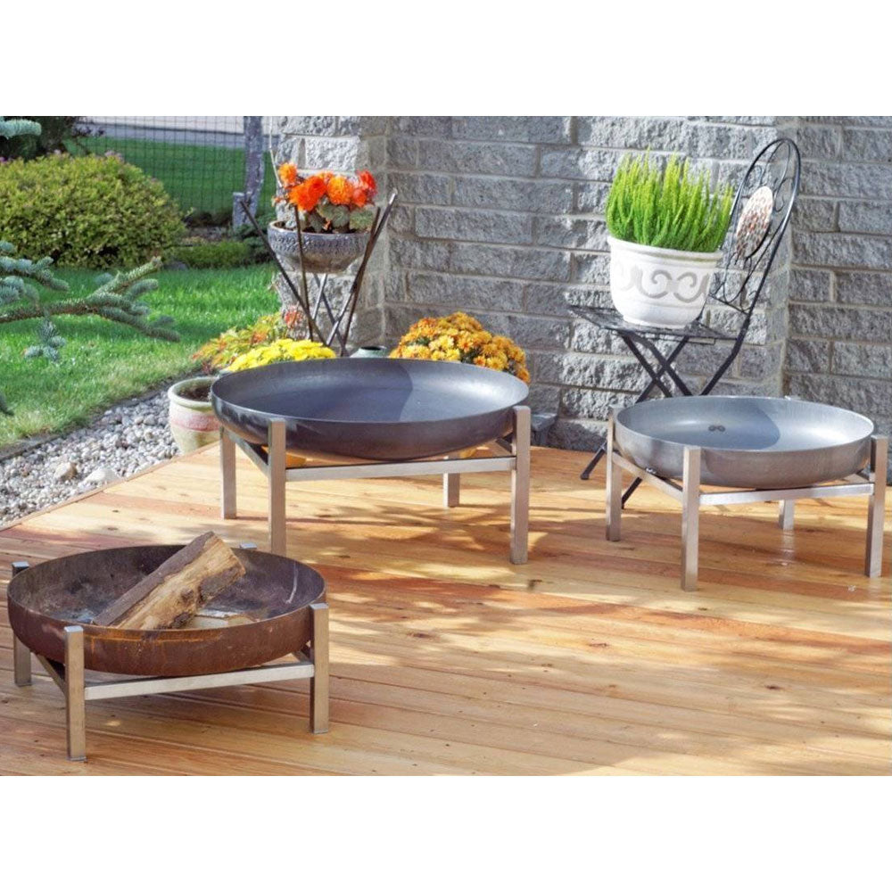Large Wood Fire Pit Parnidis | Stainless Steel