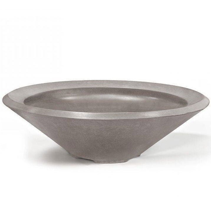 Pebble Tec 33" Cone Fire Bowl - Honed Smooth - Outdoor Fire and Patio
