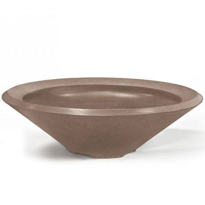 Pebble Tec 33" Cone Fire Bowl - Honed Smooth - Outdoor Fire and Patio