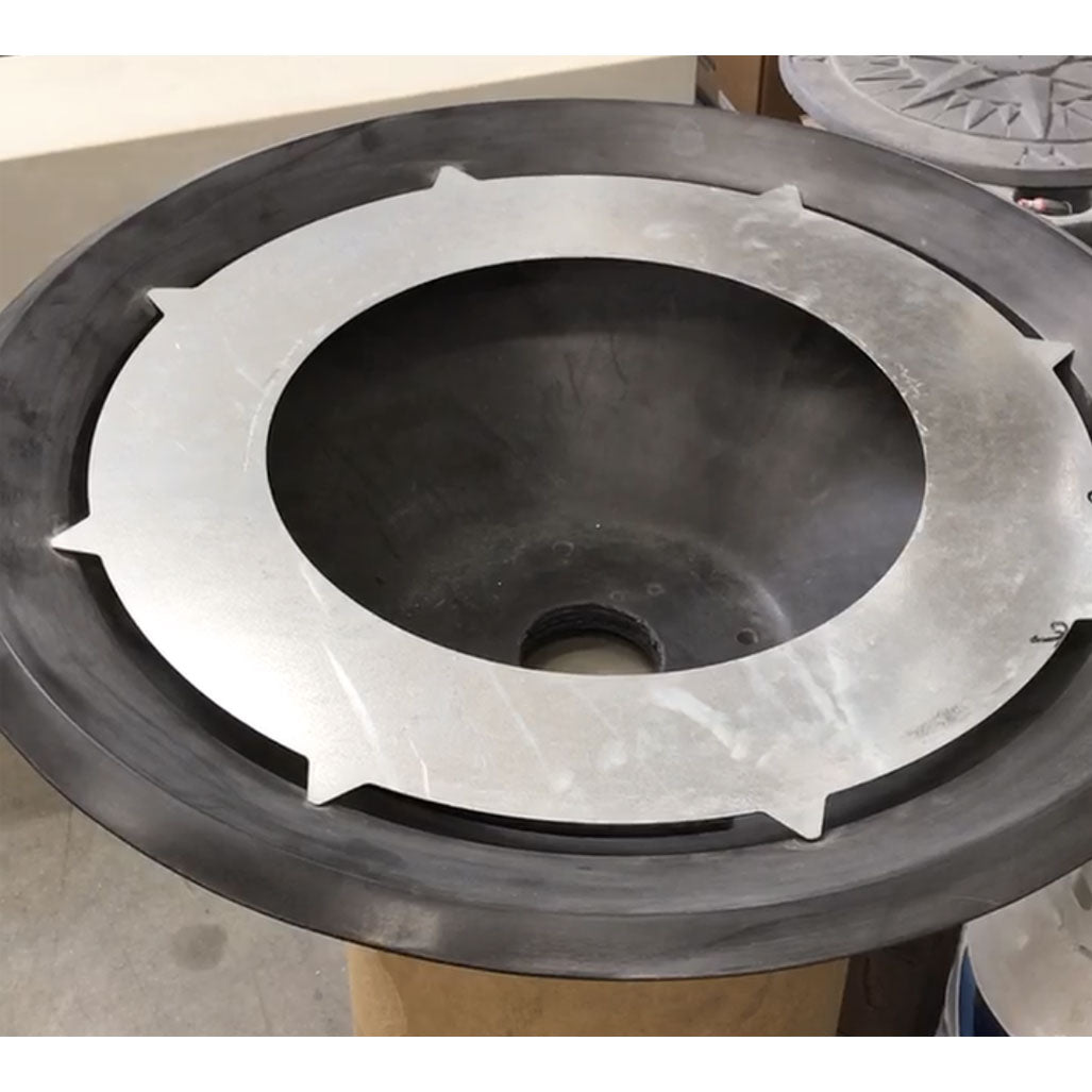 Pebble Tec 33" Cone Fire Bowl - Honed Smooth - Outdoor Fire and Patio