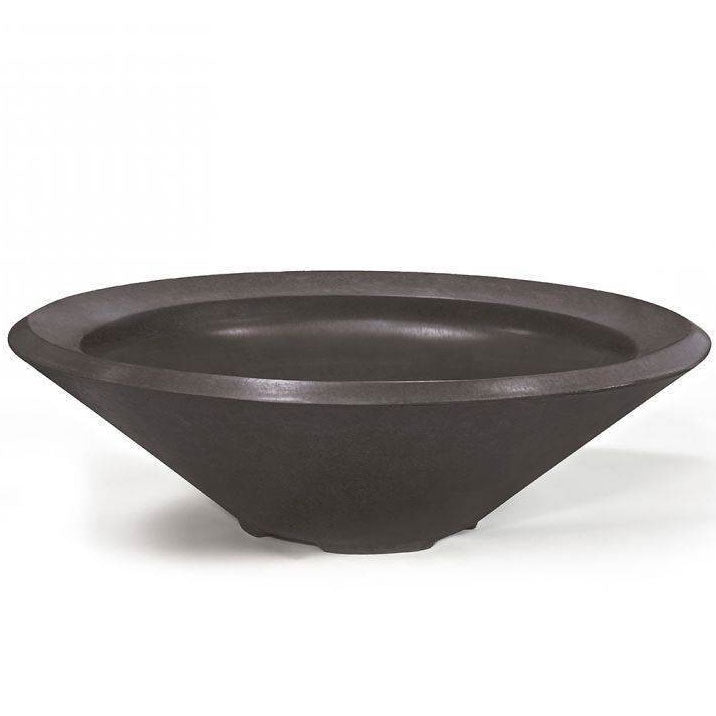 Pebble Tec 33" Cone Fire Bowl - Honed Smooth - Outdoor Fire and Patio
