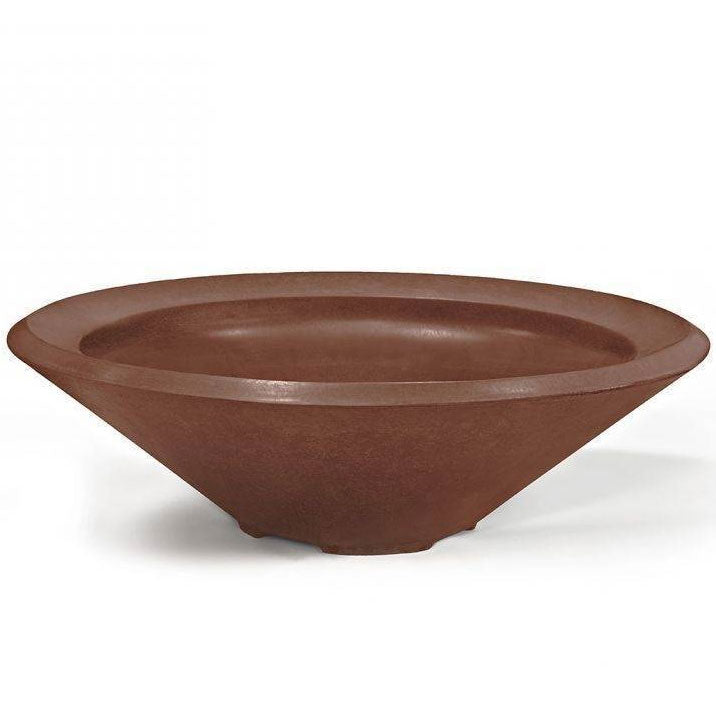 Pebble Tec 33" Cone Fire Bowl - Honed Smooth - Outdoor Fire and Patio