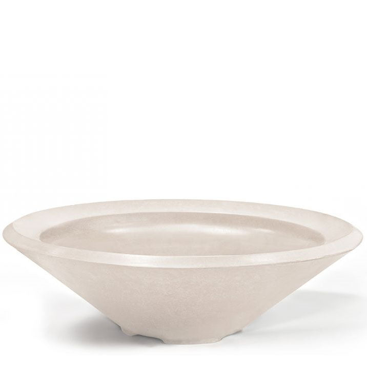 Pebble Tec 33" Cone Fire Bowl - Honed Smooth - Outdoor Fire and Patio