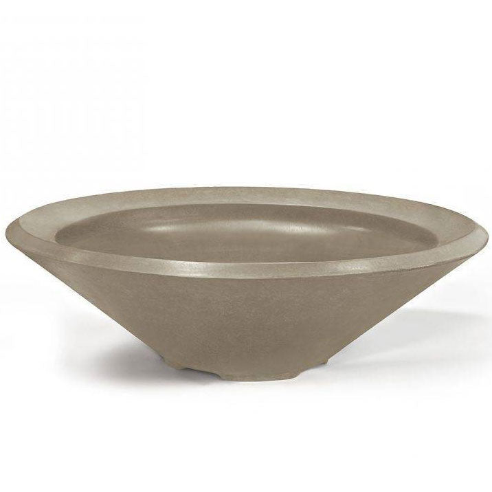 Pebble Tec 33" Cone Fire Bowl - Honed Smooth - Outdoor Fire and Patio
