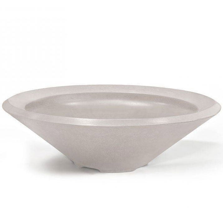 Pebble Tec 33" Cone Fire Bowl - Honed Smooth - Outdoor Fire and Patio