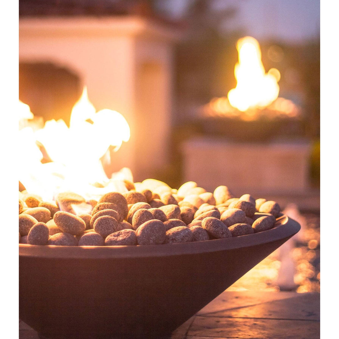 Pebble Tec 33" Cone Fire Bowl - Natural Textured - Outdoor Fire and Patio