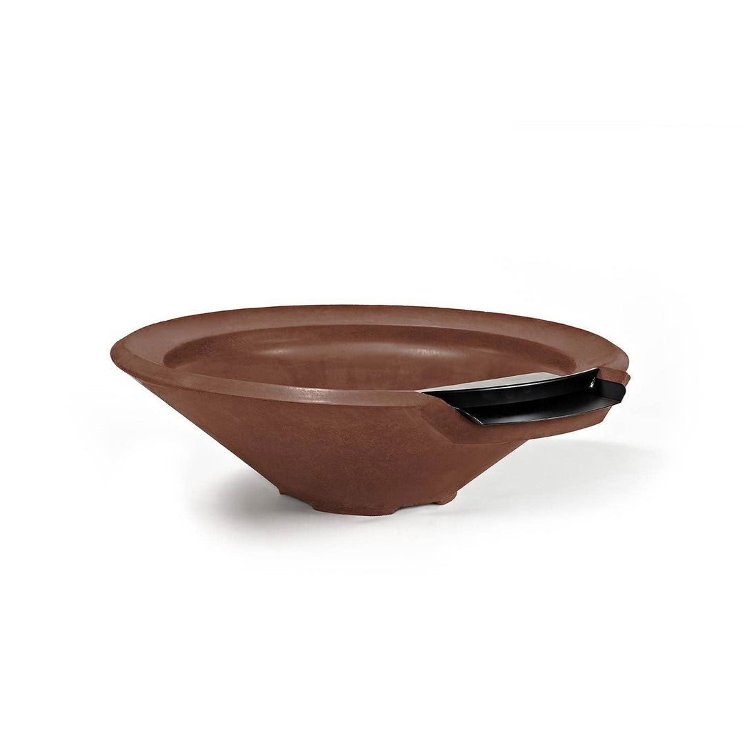 Pebble Tec 33" Cone Fire & Water Bowl - Honed Smooth - Outdoor Fire and Patio