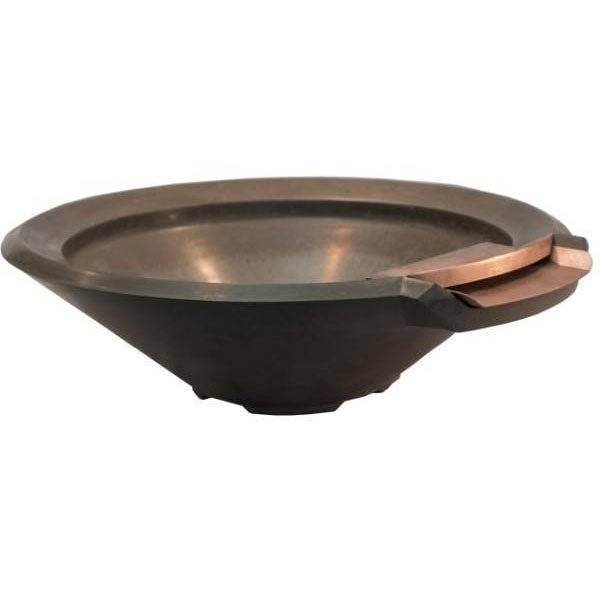 Pebble Tec 33" Cone Fire & Water Bowl - Honed Smooth - Outdoor Fire and Patio