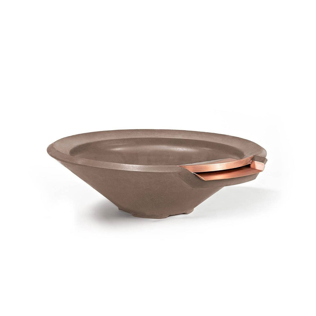 Pebble Tec 33" Cone Fire & Water Bowl - Honed Smooth - Outdoor Fire and Patio