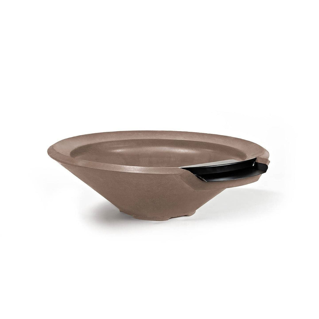 Pebble Tec 33" Cone Fire & Water Bowl - Honed Smooth - Outdoor Fire and Patio