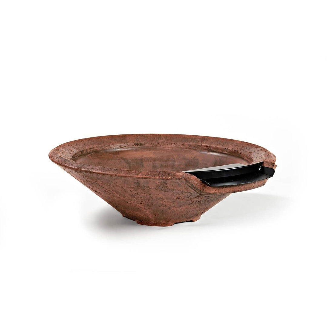 Pebble Tec 33" Cone Fire & Water Bowl - Natural Textured - Outdoor Fire and Patio
