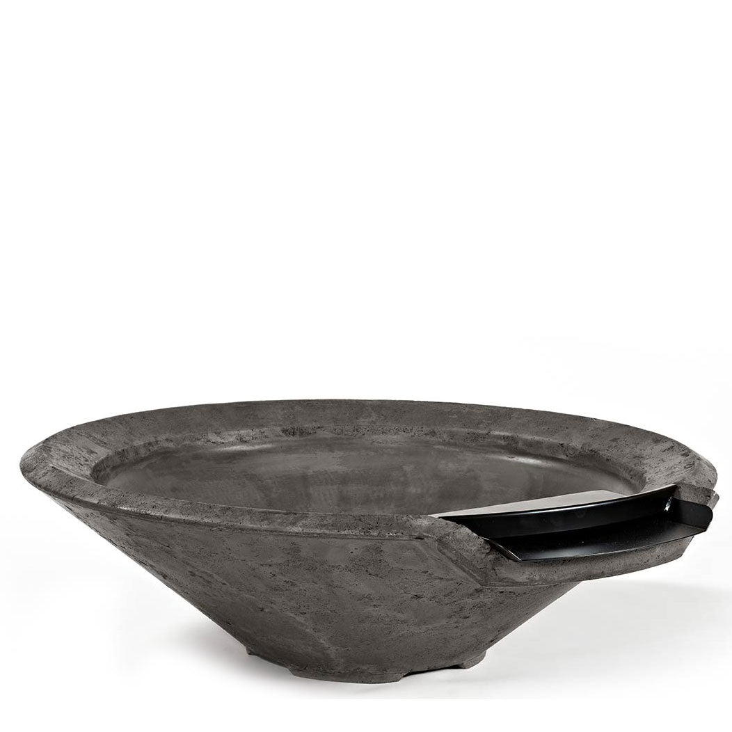 Pebble Tec 33" Cone Fire & Water Bowl - Natural Textured - Outdoor Fire and Patio