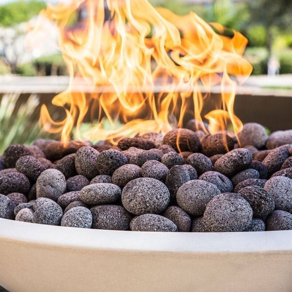 Pebble Tec 33" Round Fire Bowl - Honed Smooth - Outdoor Fire and Patio