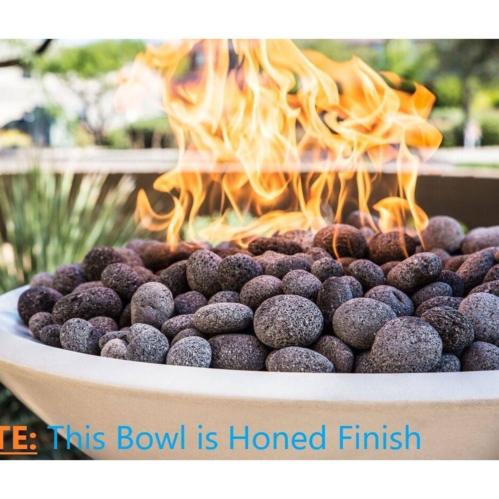 Pebble Tec 33" Round Fire Bowl - Natural Textured - Outdoor Fire and Patio