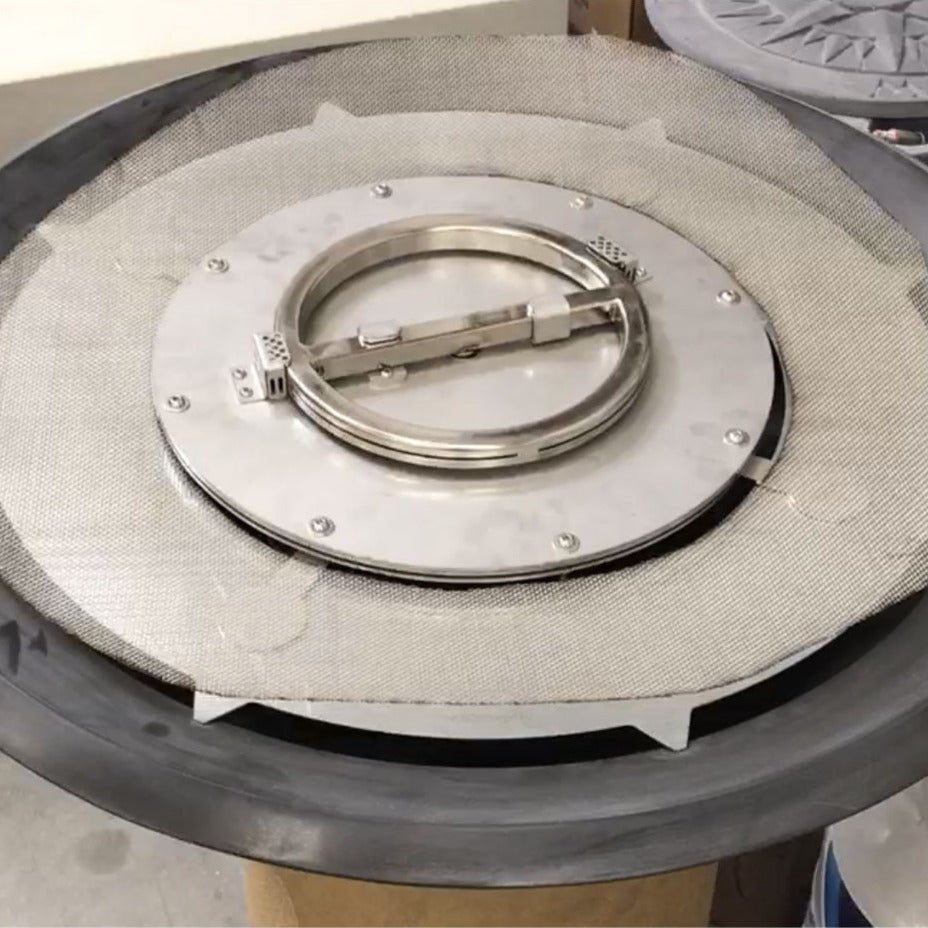 Pebble Tec 33" Round Fire Bowl - Natural Textured - Outdoor Fire and Patio