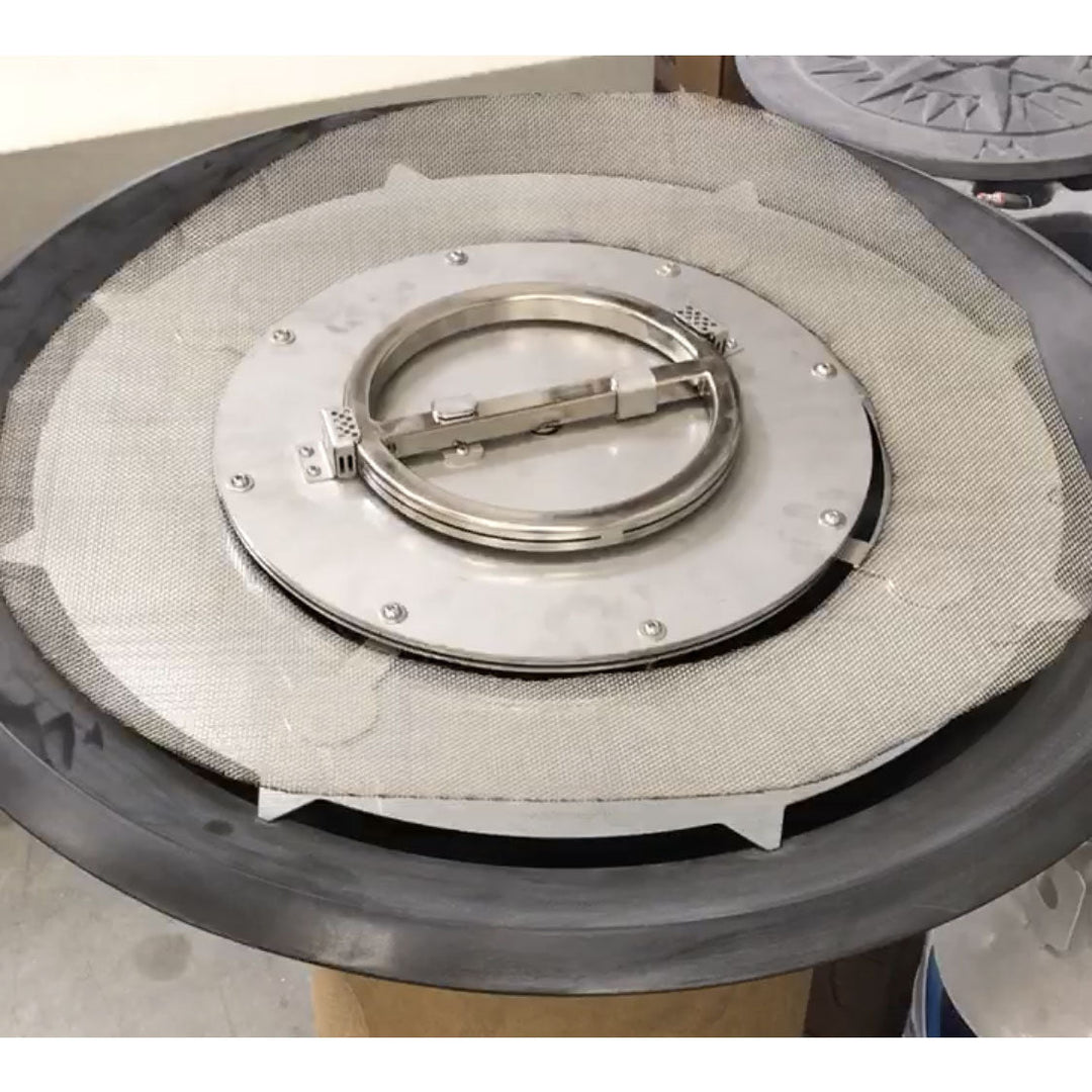 Pebble Tec 33" Round Fire & Water Bowl - Honed Smooth - Outdoor Fire and Patio