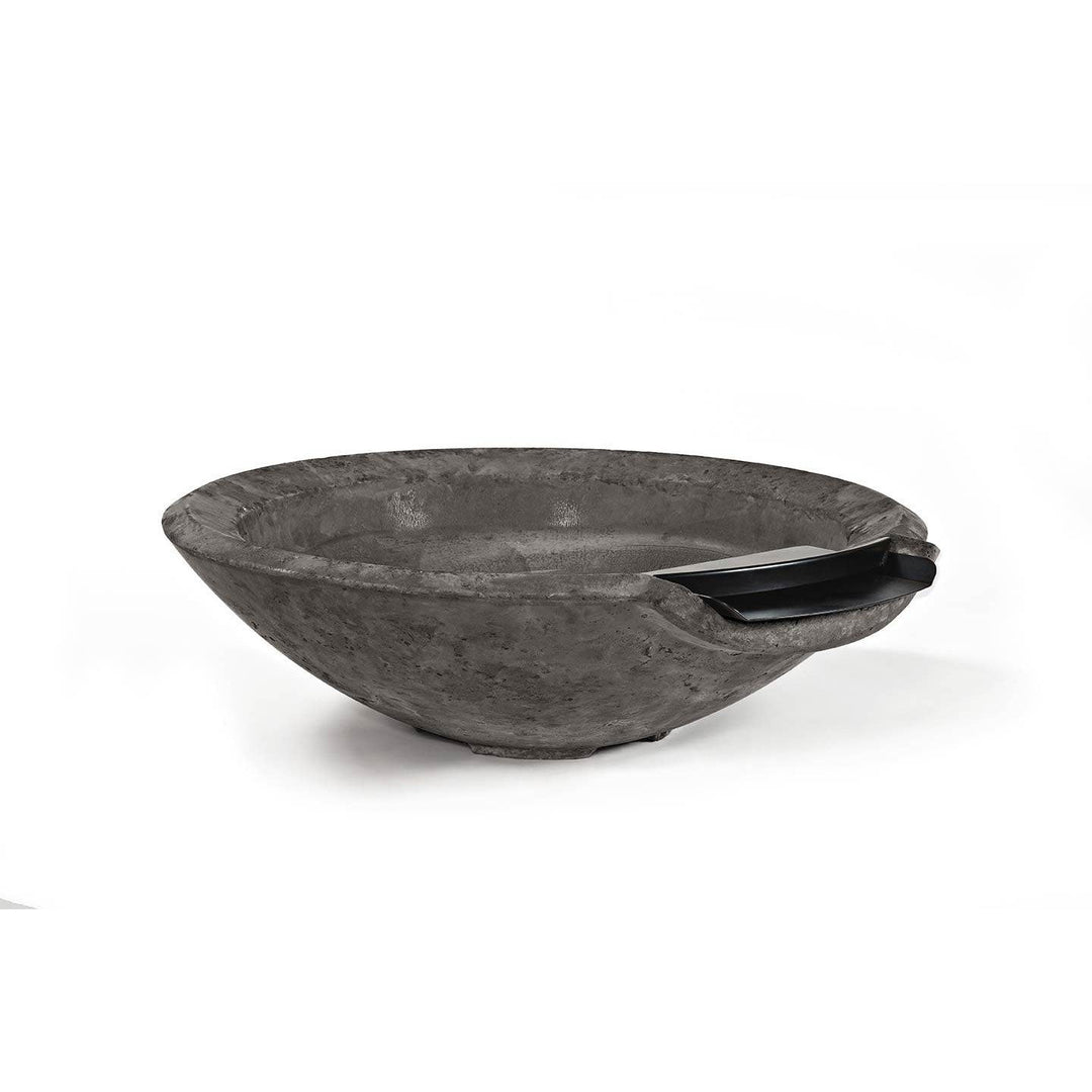 Pebble Tec 33" Round Fire & Water Bowl - Natural Textured - Outdoor Fire and Patio