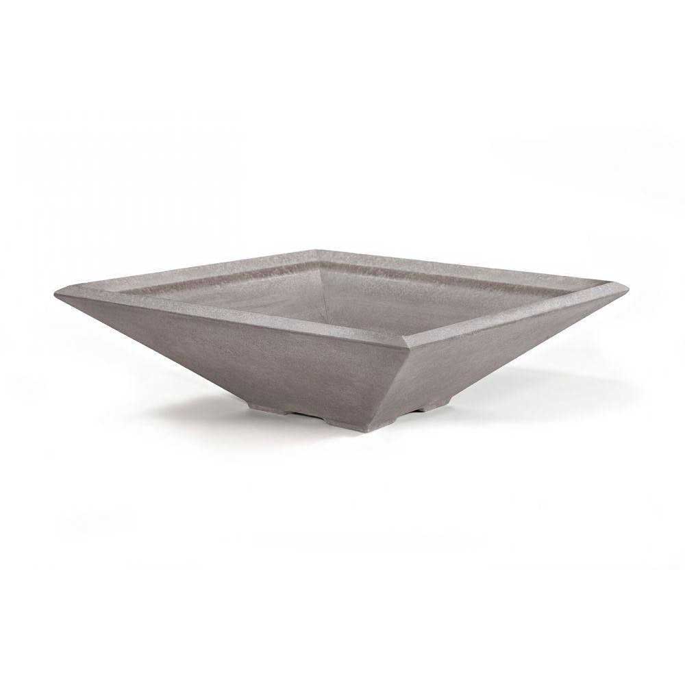 Pebble Tec 33" Square Fire Bowl - Honed Smooth - Outdoor Fire and Patio