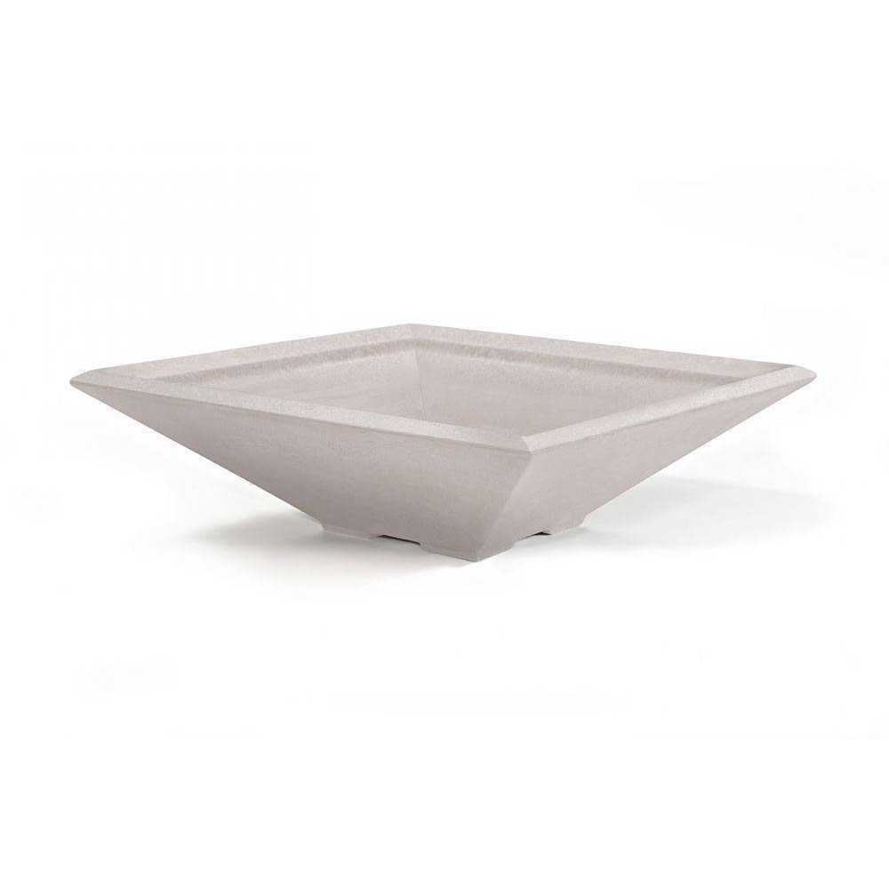 Pebble Tec 33" Square Fire Bowl - Honed Smooth - Outdoor Fire and Patio