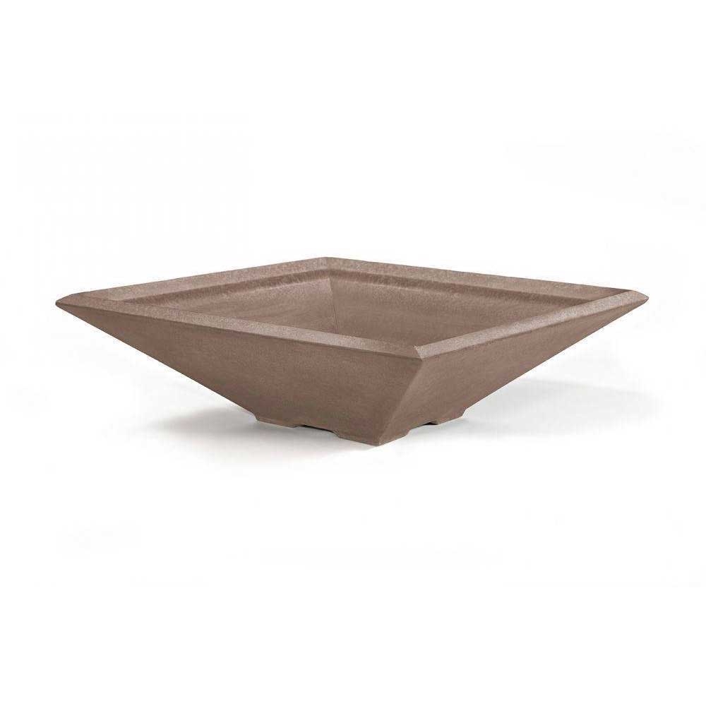 Pebble Tec 33" Square Fire Bowl - Honed Smooth - Outdoor Fire and Patio
