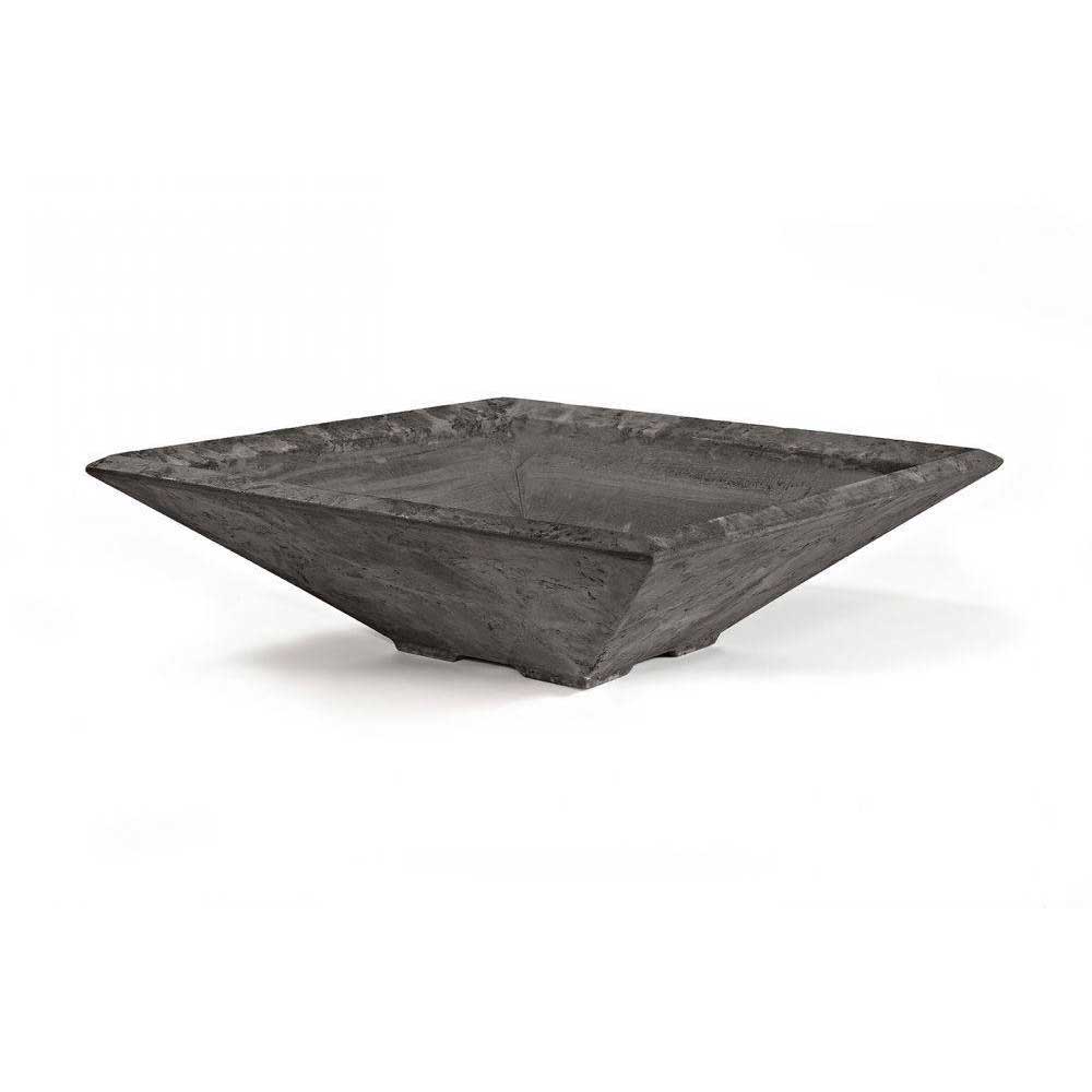 Pebble Tec 33" Square Fire Bowl - Natural Textured - Outdoor Fire and Patio