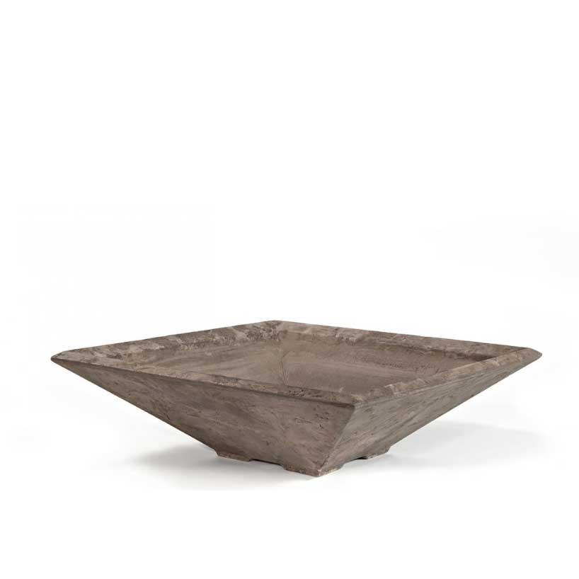 Pebble Tec 33" Square Fire Bowl - Natural Textured - Outdoor Fire and Patio