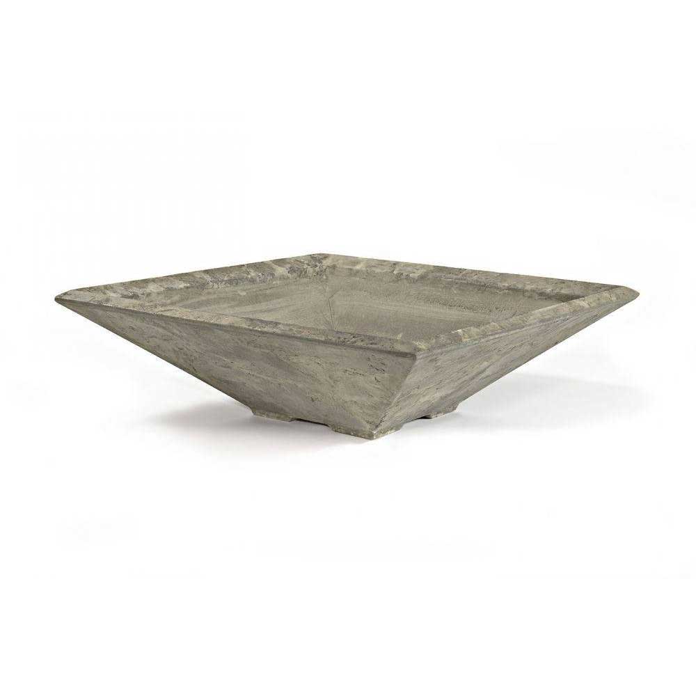 Pebble Tec 33" Square Fire Bowl - Natural Textured - Outdoor Fire and Patio